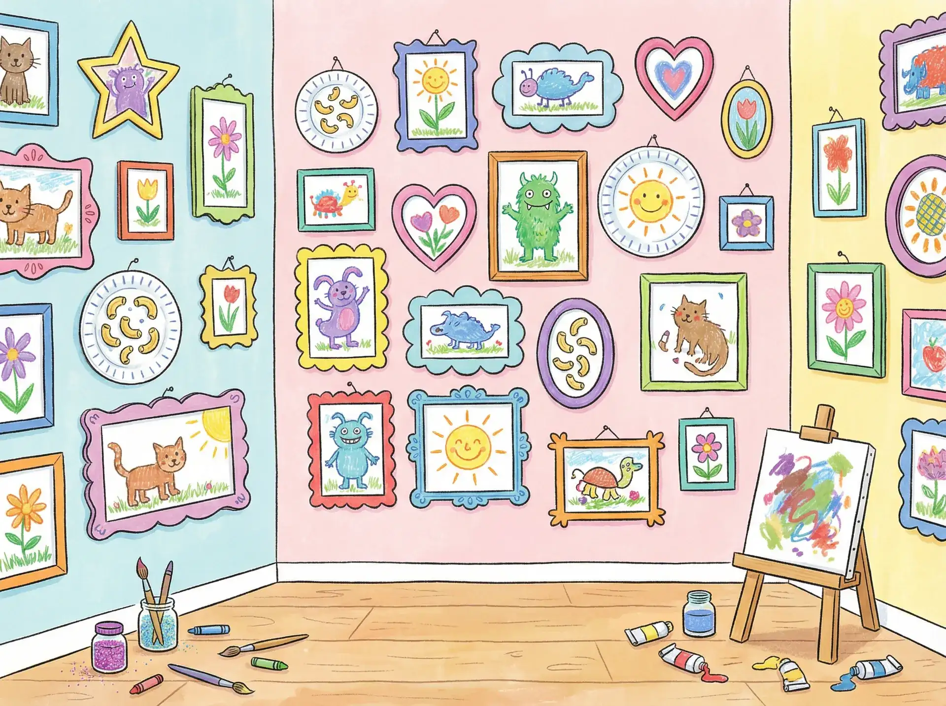 小朋友的彩色画作 - 8090电视剧百科 创意展示